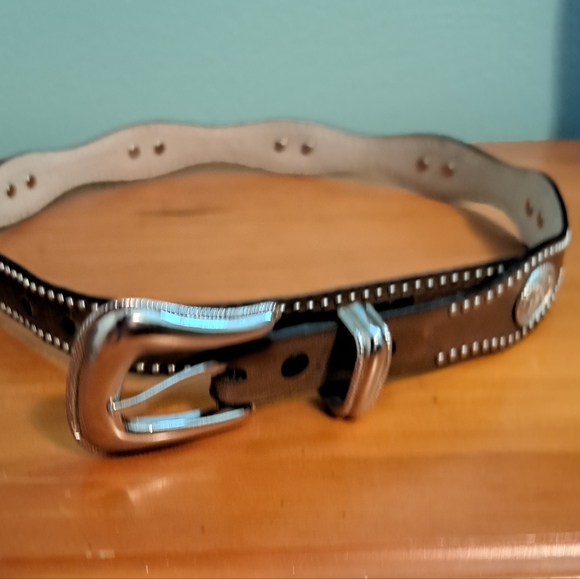 Wrangler Western Leather Belt Medium Brown - Picture 1 of 9